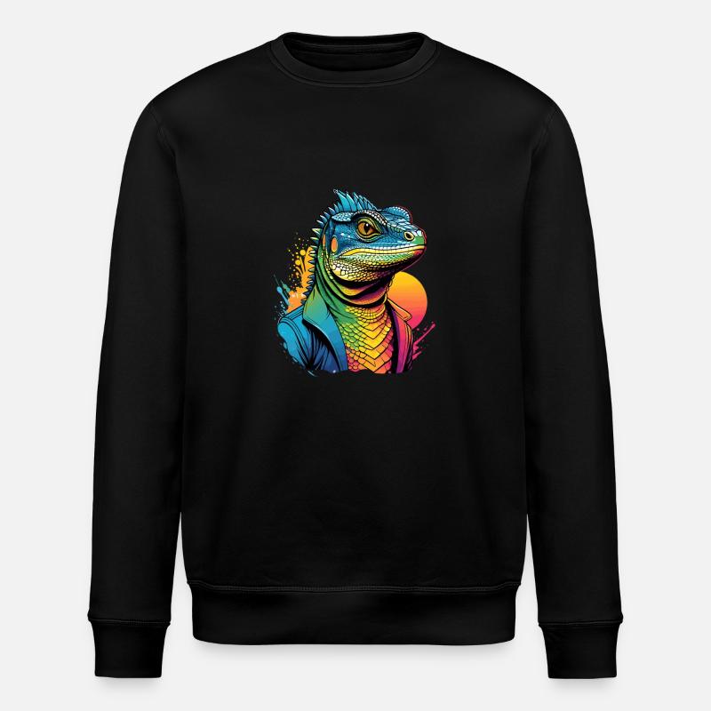 Draco Lizard - Stanley/Stella ROLLER Unisex Organic Sweatshirt - black