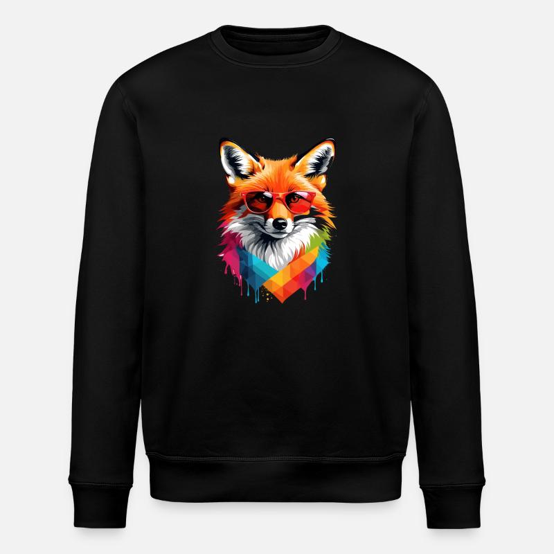 Red Fox - Stanley/Stella ROLLER Unisex Organic Sweatshirt - black