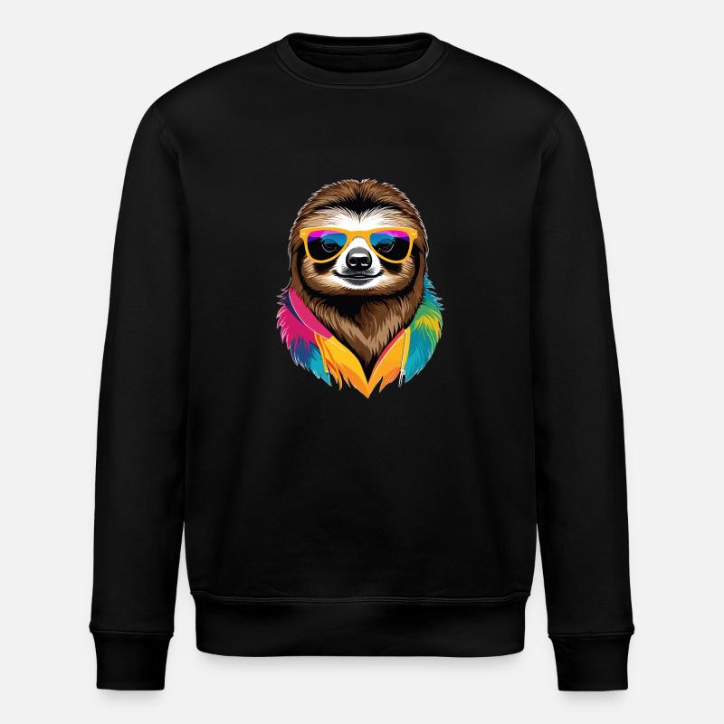 Sloth - Stanley/Stella ROLLER Unisex Organic Sweatshirt - black