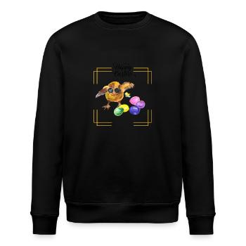 Happy Easter - Stanley/Stella ROLLER Unisex Organic Sweatshirt - black - Front - Nik (191cm)