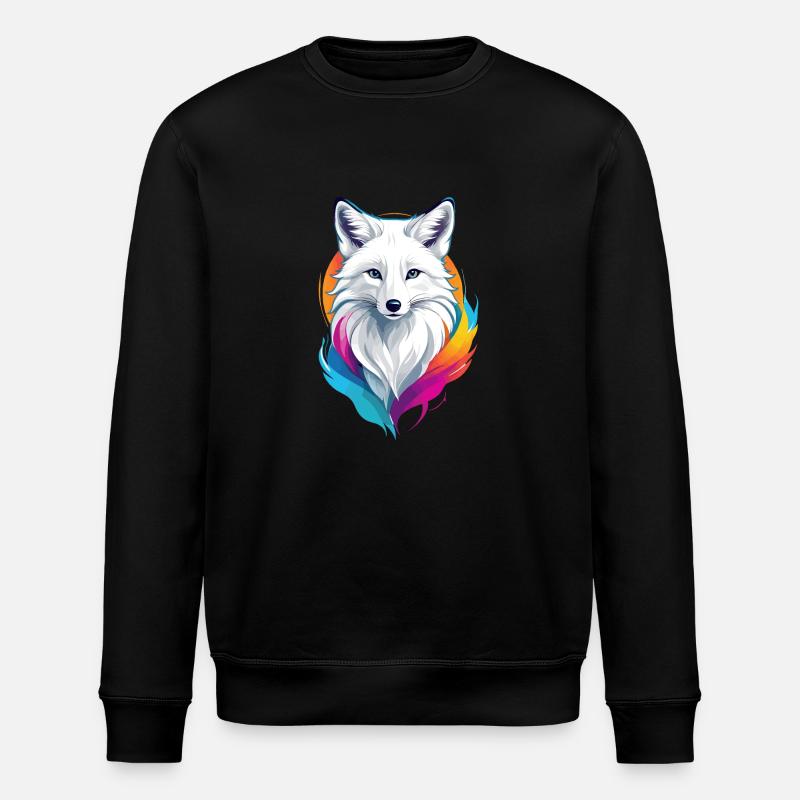 Arctic fox - Stanley/Stella ROLLER Unisex Organic Sweatshirt - black