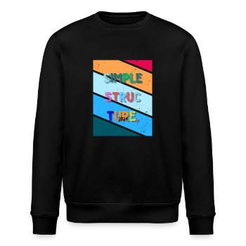 Schlichtes Design. Einfache Struktur 2024. - Stanley/Stella Unisex Bio-Sweatshirt ROLLER - Schwarz - Vorne - Nik (191cm)