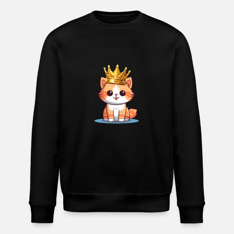 Kätzchen König - Stanley/Stella Unisex Bio-Sweatshirt ROLLER - Schwarz