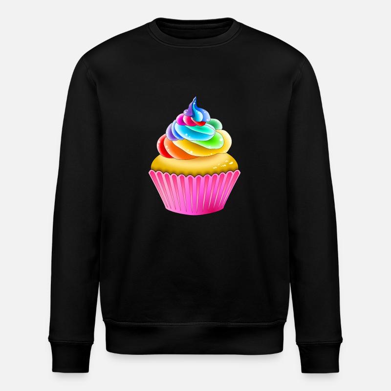 Regenbogen Muffin - Stanley/Stella Unisex Bio-Sweatshirt ROLLER - Schwarz