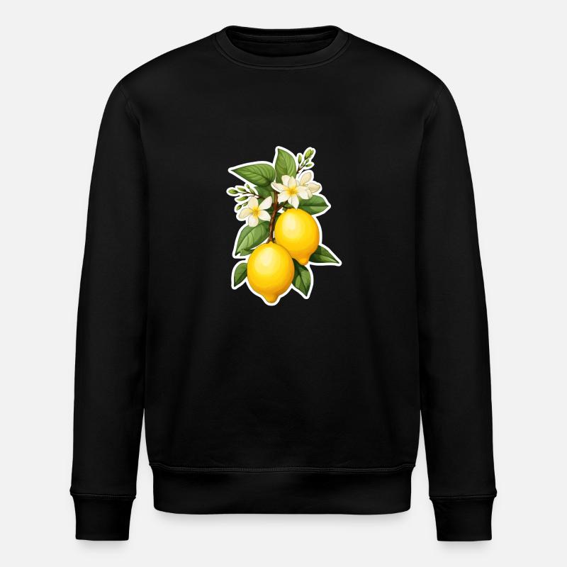 Citrons à la fleur - Sweat bio ROLLER Stanley/Stella Unisexe - noir