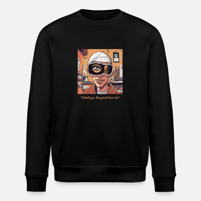 SideEye Collection Geschenk für Freunde - Stanley/Stella Unisex Bio-Sweatshirt ROLLER - Schwarz