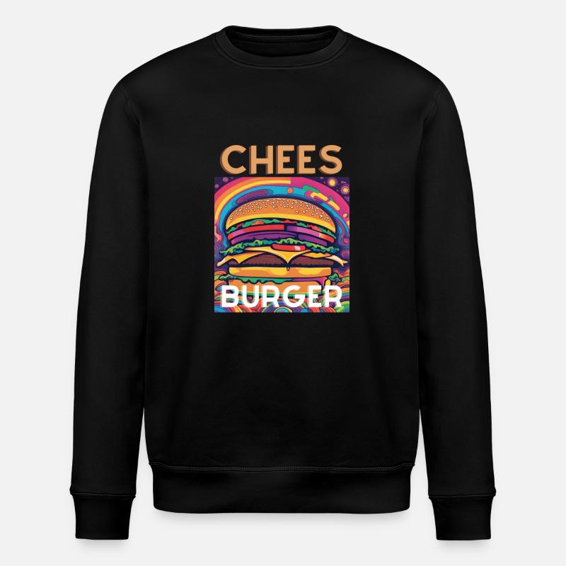 Cheeseburger - Stanley/Stella Unisex Bio-Sweatshirt ROLLER - Schwarz