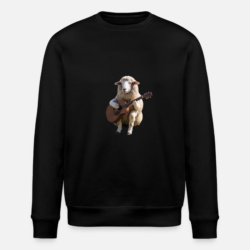 Schaf Schaf Gitarre - Stanley/Stella Unisex Bio-Sweatshirt ROLLER - Schwarz