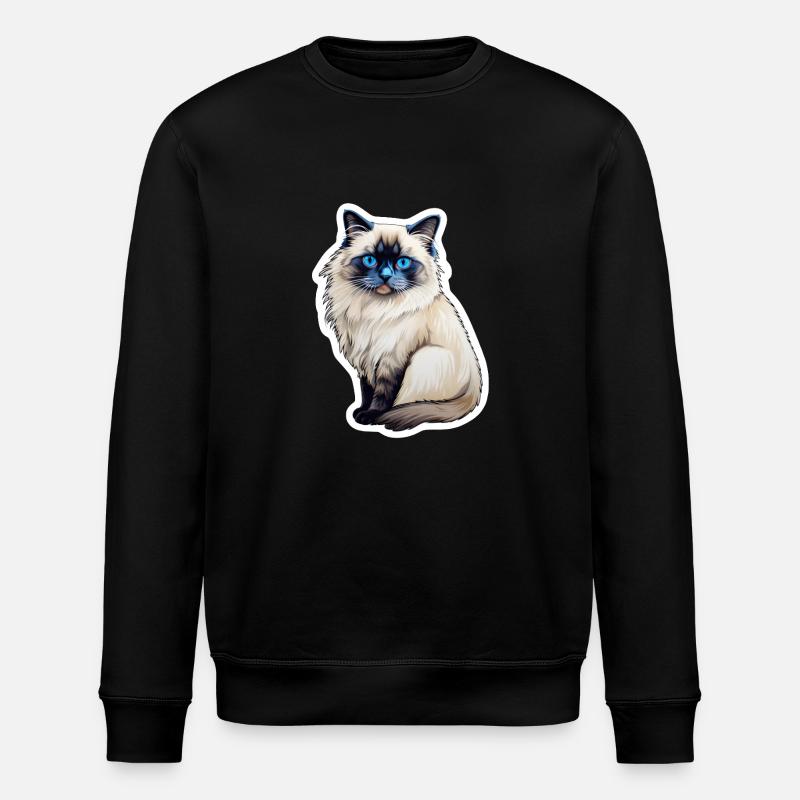 Ragdoll-Katze - Stanley/Stella Unisex Bio-Sweatshirt ROLLER - Schwarz