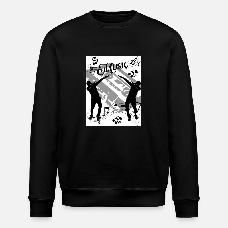 Cassette d’amour pour la musique - Sweat bio ROLLER Stanley/Stella Unisexe - noir