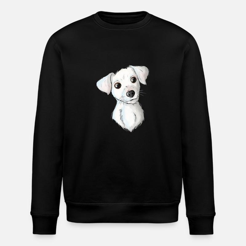 Jack Russell Pattern 2 - Stanley/Stella ROLLER Unisex Organic Sweatshirt - black