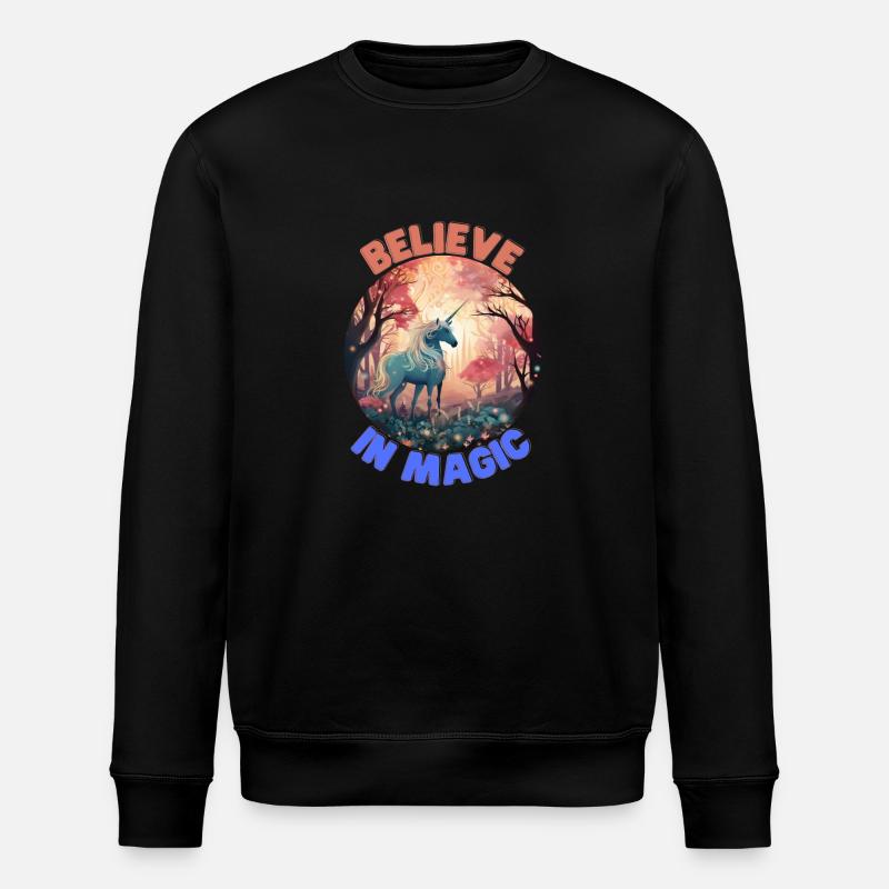 Licorne3 - Sweat bio ROLLER Stanley/Stella Unisexe - noir