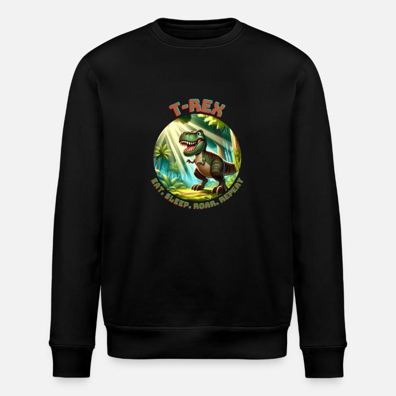 T Rex9 - Stanley/Stella ROLLER Unisex Organic Sweatshirt - black