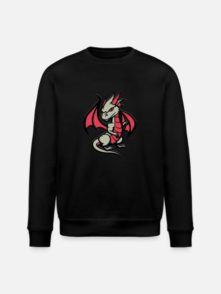 Dragon Comic - Stanley/Stella ROLLER Unisex Organic Sweatshirt - black