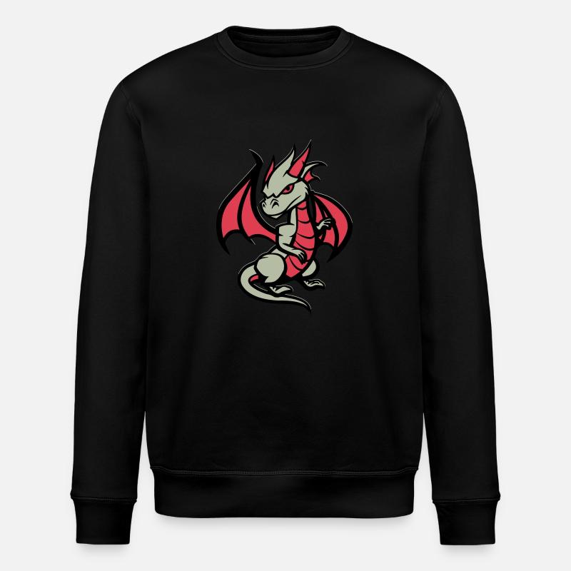 Dragon Comic - Stanley/Stella ROLLER Unisex Organic Sweatshirt - black
