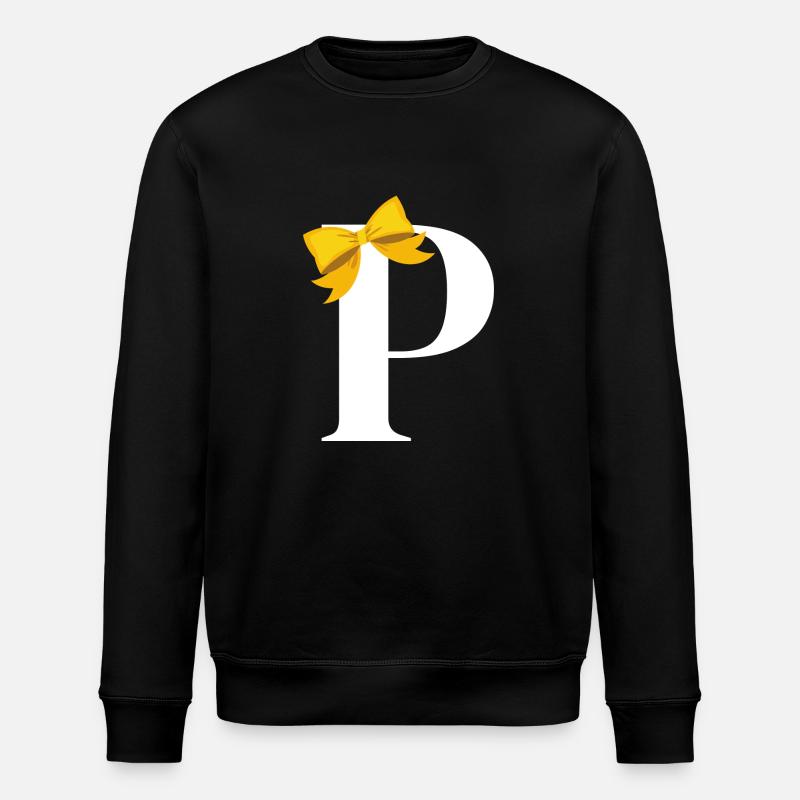 Lettre p nœud jaune - Sweat bio ROLLER Stanley/Stella Unisexe - noir
