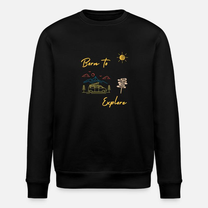 born to explore - Sweat bio ROLLER Stanley/Stella Unisexe - noir