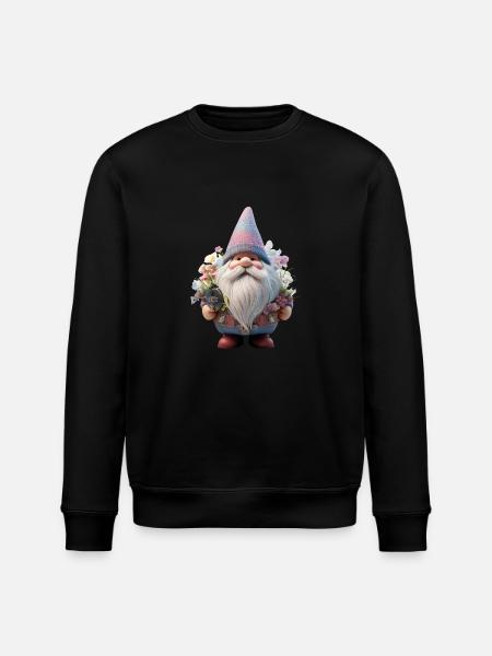 Gartenzwerg Design Blumenflüsterer - Stanley/Stella Unisex Bio-Sweatshirt ROLLER - Schwarz