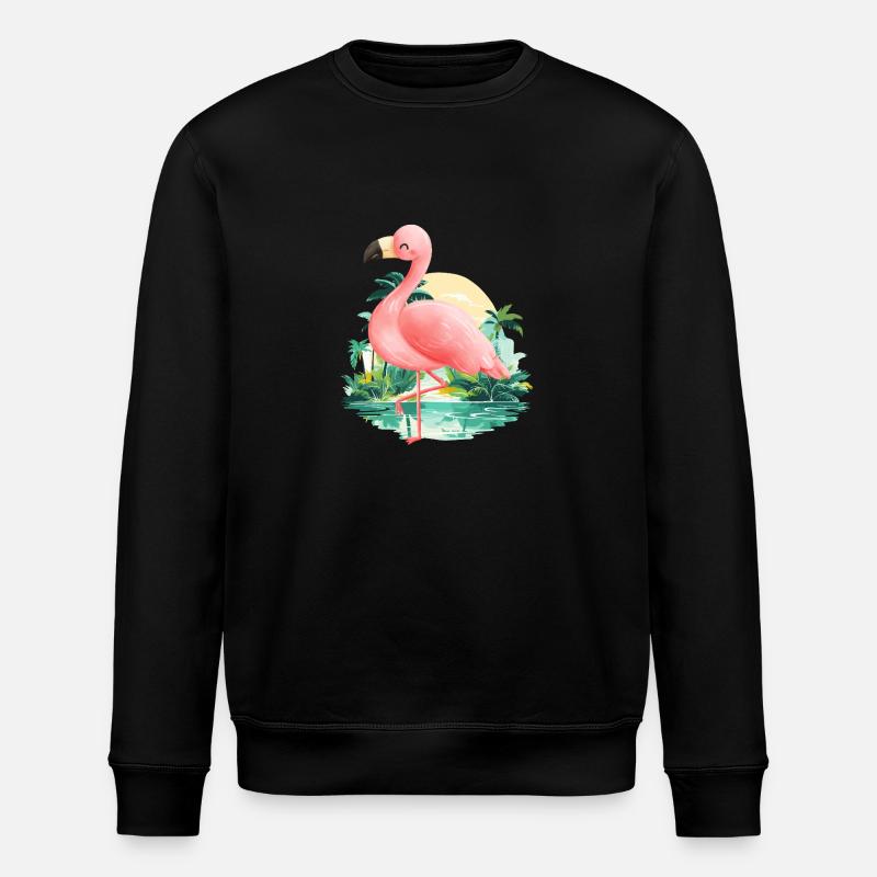 Flamingo - Stanley/Stella Unisex Bio-Sweatshirt ROLLER - Schwarz
