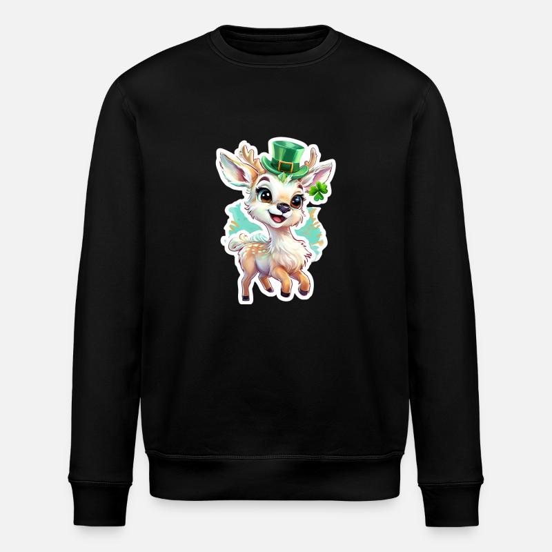 Cerf de la Saint-Patrick - Sweat bio ROLLER Stanley/Stella Unisexe - noir