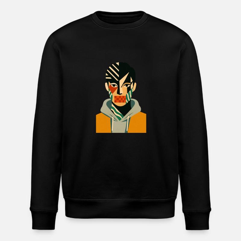Cv dazzle style - Stanley/Stella Unisex Bio-Sweatshirt ROLLER - Schwarz