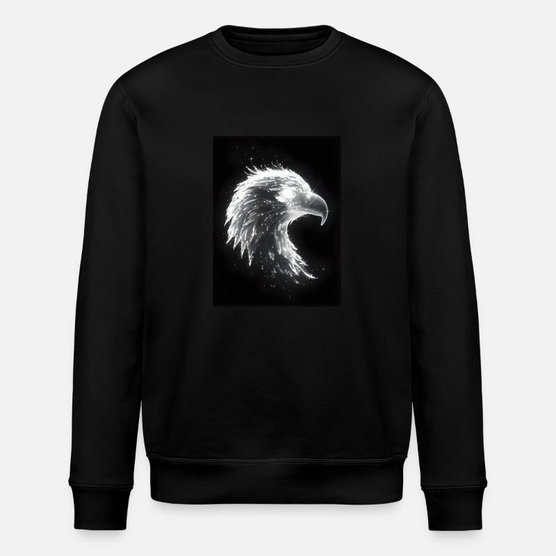 Eagle Neon Glow Gift - Stanley/Stella ROLLER Unisex Organic Sweatshirt - black