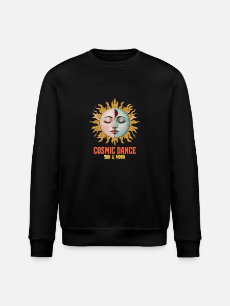 Cosmic Dance Spirituality Gift - Stanley/Stella ROLLER Unisex Organic Sweatshirt - black