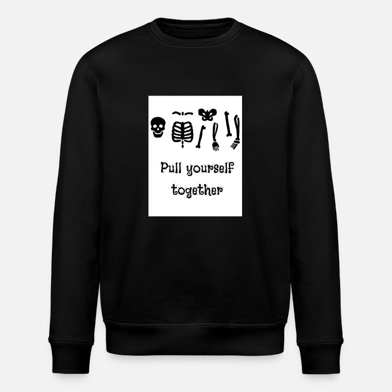 Skeleton Tshirt - Stanley/Stella ROLLER Unisex Organic Sweatshirt - black