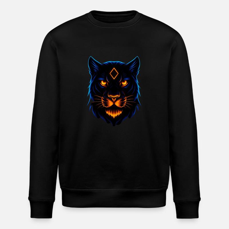 Néon Panthère Fière Sauvage Luminescente - Sweat bio ROLLER Stanley/Stella Unisexe - noir