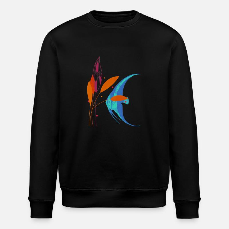 Fisch und Pflanze - Stanley/Stella Unisex Bio-Sweatshirt ROLLER - Schwarz