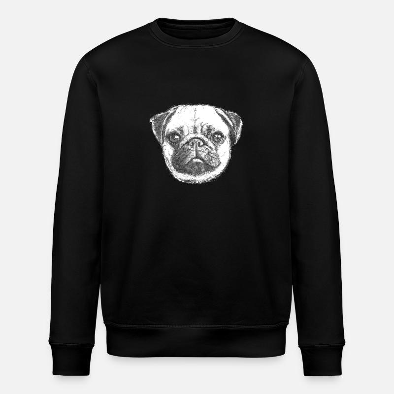 PUG | MOPS - TIREES - Sweat bio ROLLER Stanley/Stella Unisexe - noir