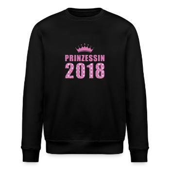Prinzessin 2018 - Geburtstag - Bday - Stanley/Stella Unisex Bio-Sweatshirt ROLLER - Schwarz - Vorne - Nik (191cm)