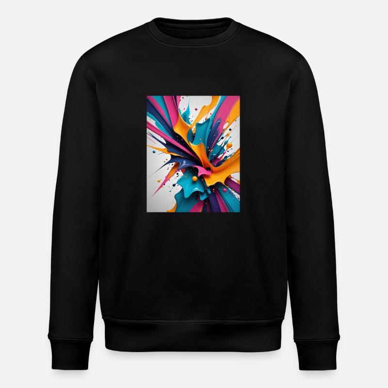 Farbklecks - Stanley/Stella Unisex Bio-Sweatshirt ROLLER - Schwarz