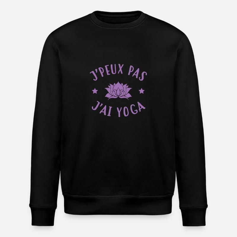 J'peux pas J'ai Yoga - Sweat bio ROLLER Stanley/Stella Unisexe - noir