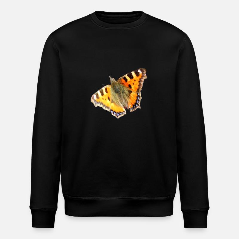 kleiner Fuchs Schmetterlinge - Stanley/Stella Unisex Bio-Sweatshirt ROLLER - Schwarz