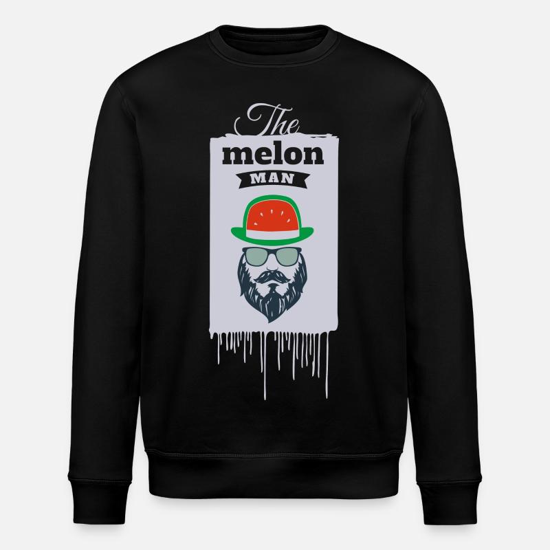 Der Mann mit dem Hut - Stanley/Stella Unisex Bio-Sweatshirt ROLLER - Schwarz