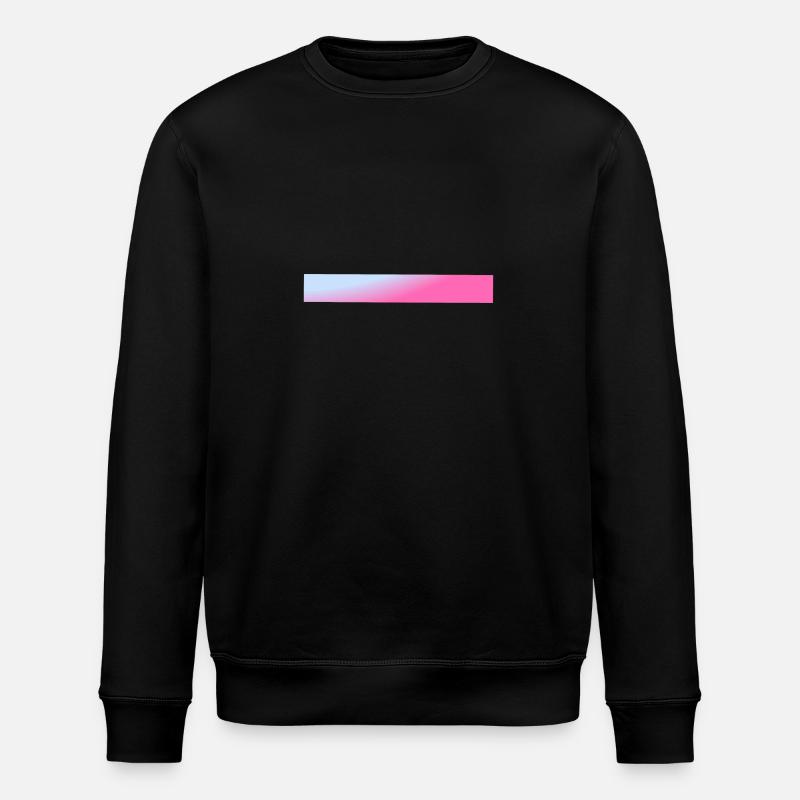 Bars Blue & Pink Gradient - Stanley/Stella ROLLER Unisex Organic Sweatshirt - black