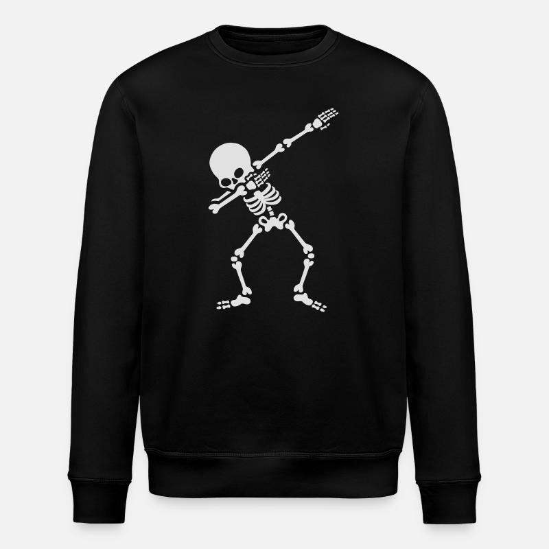 Dabbing skeleton dab dance Halloween - Stanley/Stella ROLLER Unisex Organic Sweatshirt - black