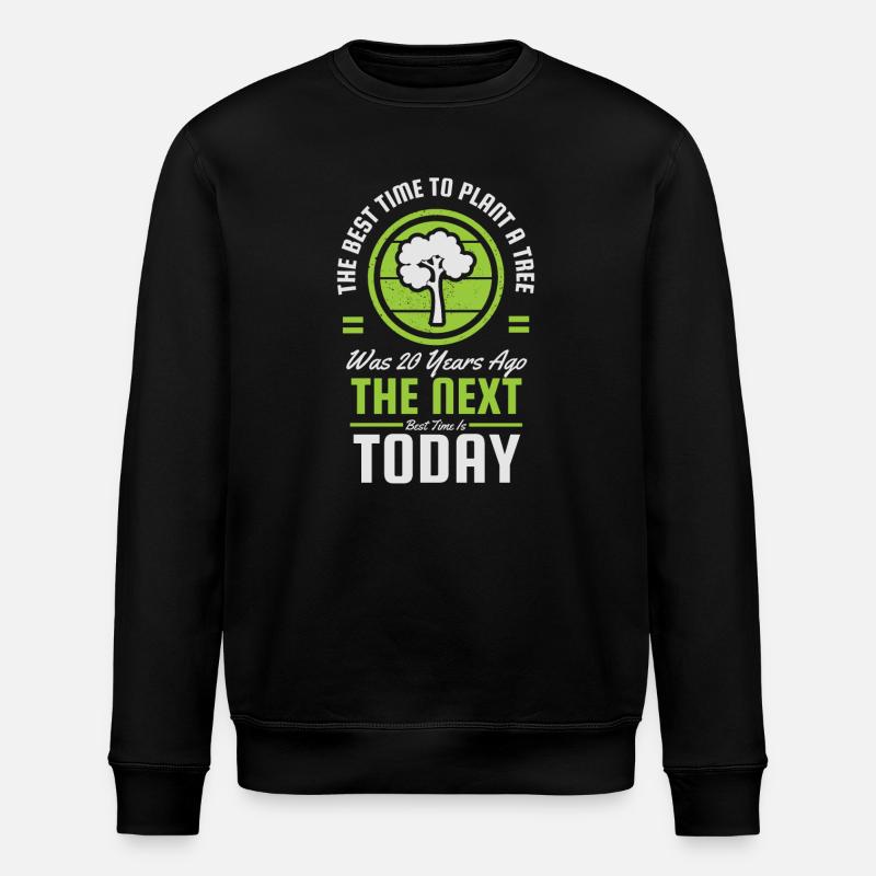 Nächster Zeitpunkt Heute Baumlogo - Stanley/Stella Unisex Bio-Sweatshirt ROLLER - Schwarz