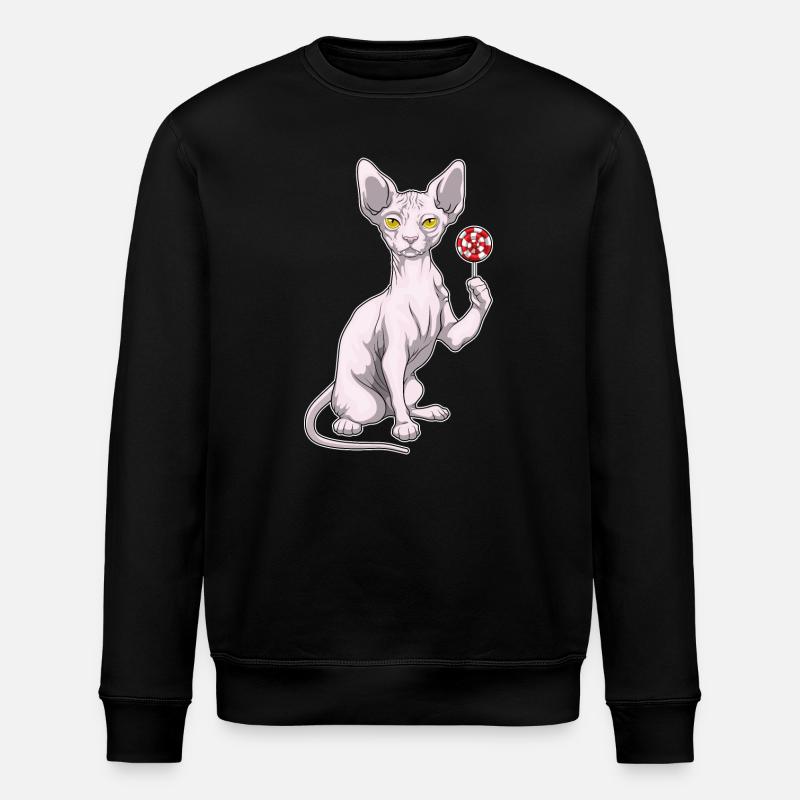 Sucette Chat Sphynx - Sweat bio ROLLER Stanley/Stella Unisexe - noir