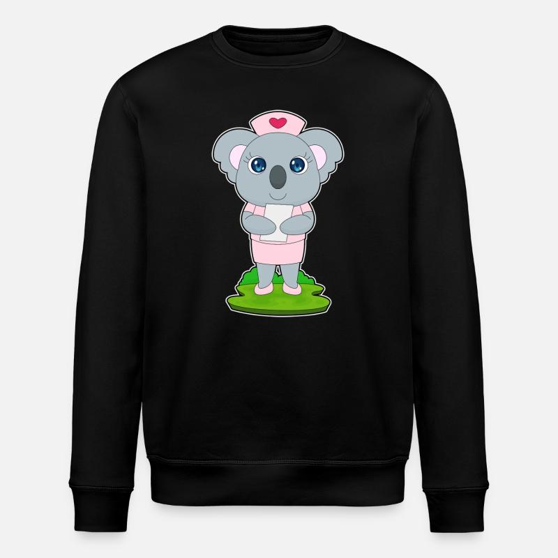 Koala Krankenschwester - Stanley/Stella Unisex Bio-Sweatshirt ROLLER - Schwarz