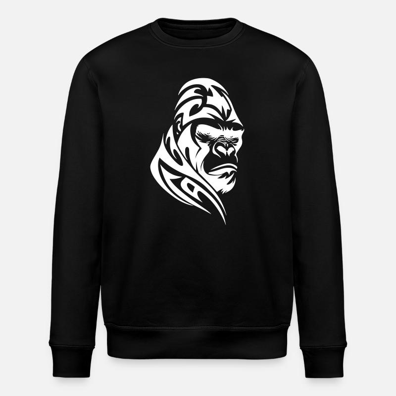Gorille Silverback Tribal Tattoo - Sweat bio ROLLER Stanley/Stella Unisexe - noir