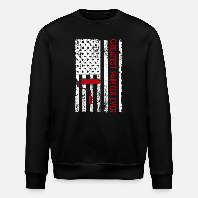 House Painter Hilarious Designs Unique Gifts - Stanley/Stella Unisex Bio-Sweatshirt ROLLER - Schwarz