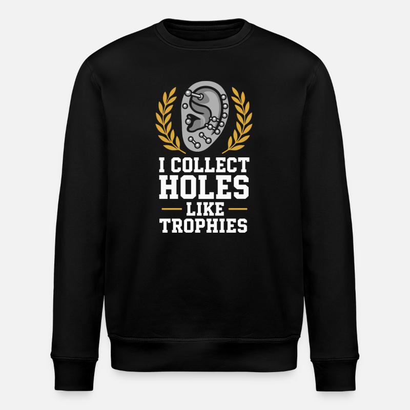 Piercing Addict Body Mod Enthusiast - Stanley/Stella ROLLER Unisex Organic Sweatshirt - black
