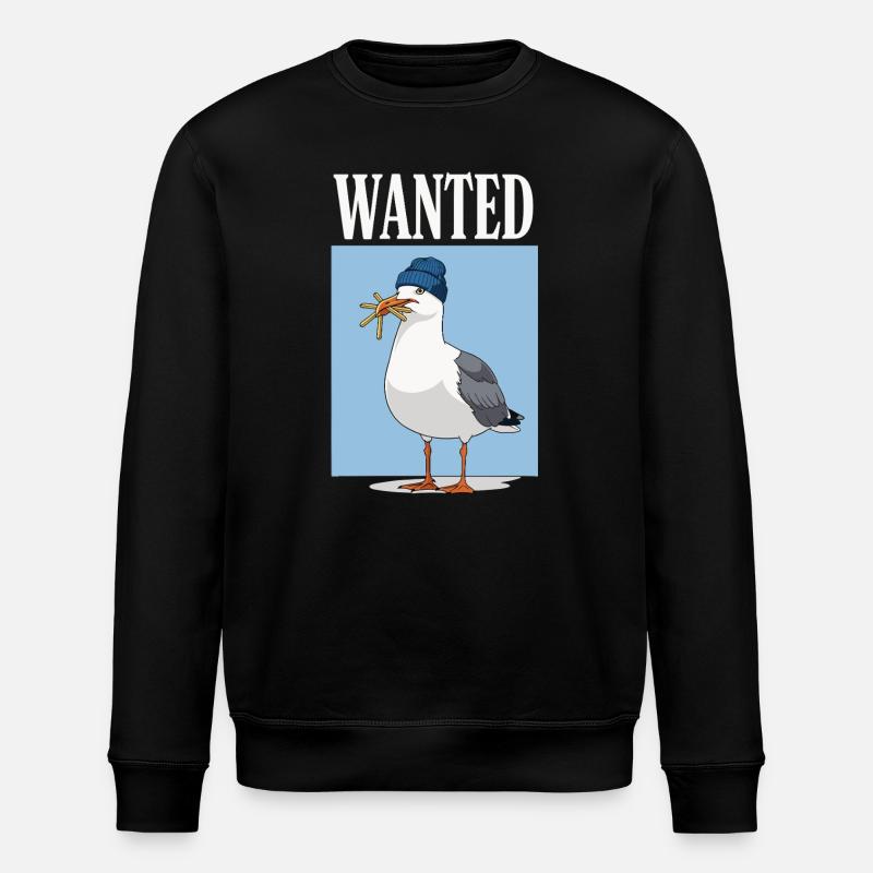 Gesucht Möwe Eiscreme Abenteuer - Stanley/Stella ROLLER Unisex Organic Sweatshirt - black