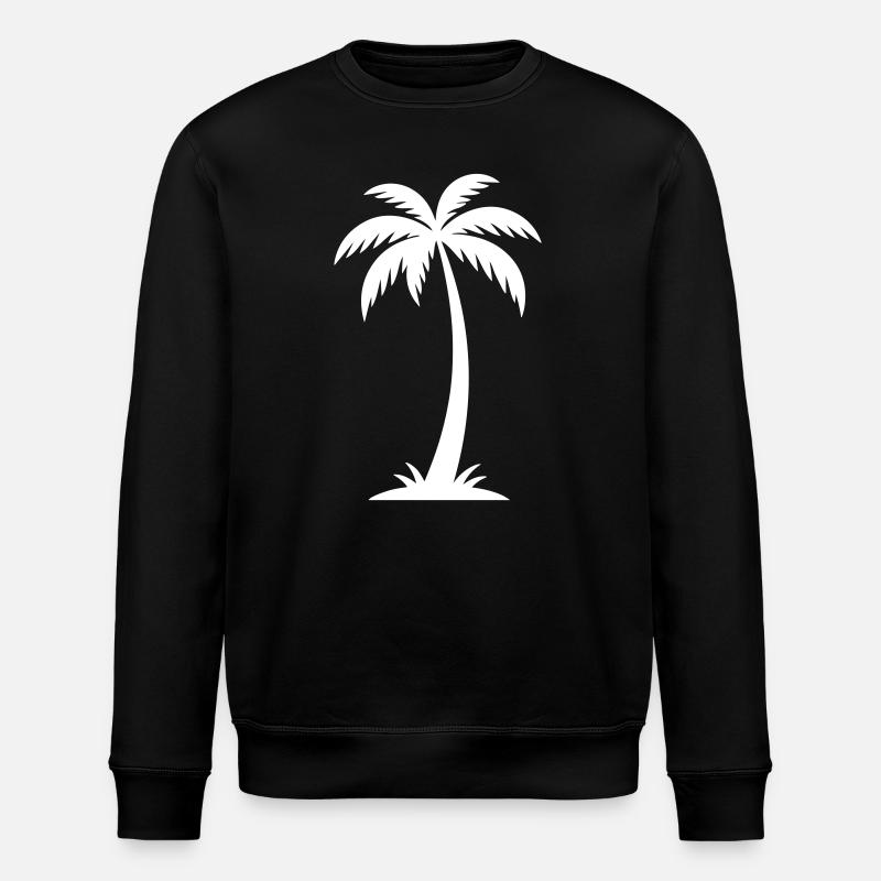 Palm Tree Silhouette - Stanley/Stella ROLLER Unisex Organic Sweatshirt - black
