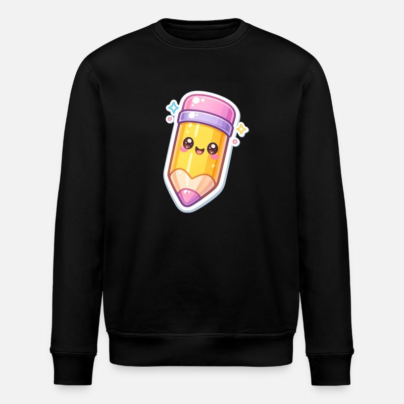 Kawaii Bleistift Glanz Design - Stanley/Stella Unisex Bio-Sweatshirt ROLLER - Schwarz