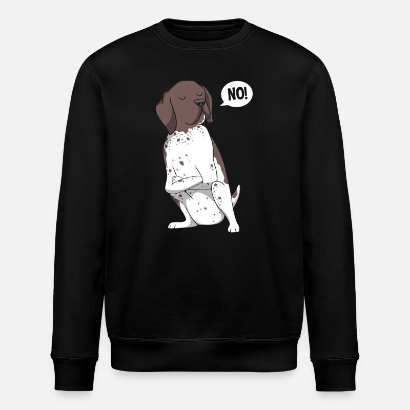 German Pointer Hund Deutsch Kurzhaar - Stanley/Stella Unisex Bio-Sweatshirt ROLLER - Schwarz
