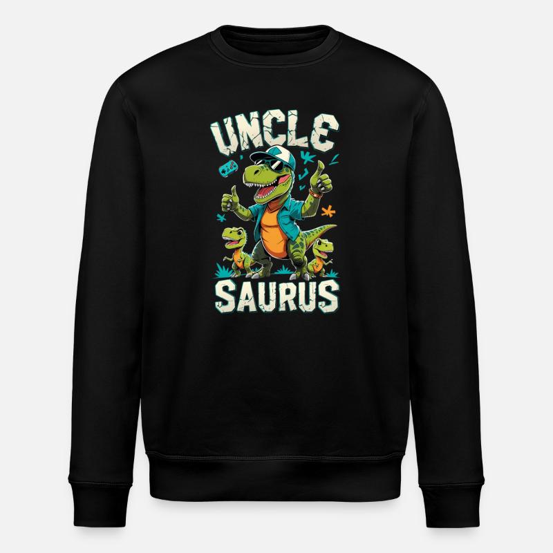 Unclesaurus T-Rex - Stanley/Stella Unisex Bio-Sweatshirt ROLLER - Schwarz