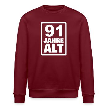 Alter 91 - Stanley/Stella Unisex Bio-Sweatshirt ROLLER - Burgunderrot - Vorne - Nik (191cm)